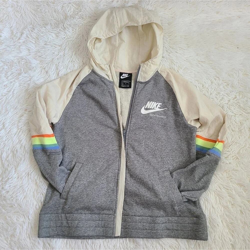 Nike Sportswear Heritage Full Zip Hooded Jacket Kids Size XL